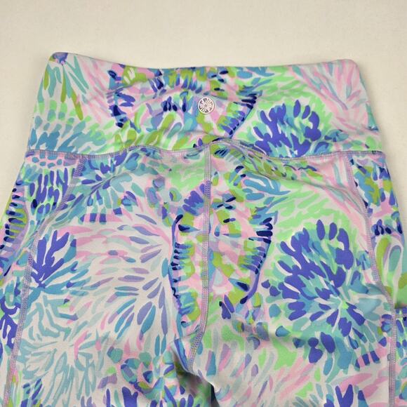 Lilly Pulitzer Luxletic Pants Womens Small Patterned Activewear Yoga Athletic - Picture 5 of 10